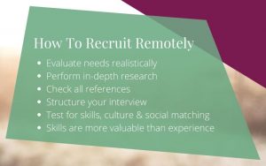 How to recruit remotely