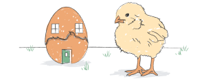chick and egg graphic